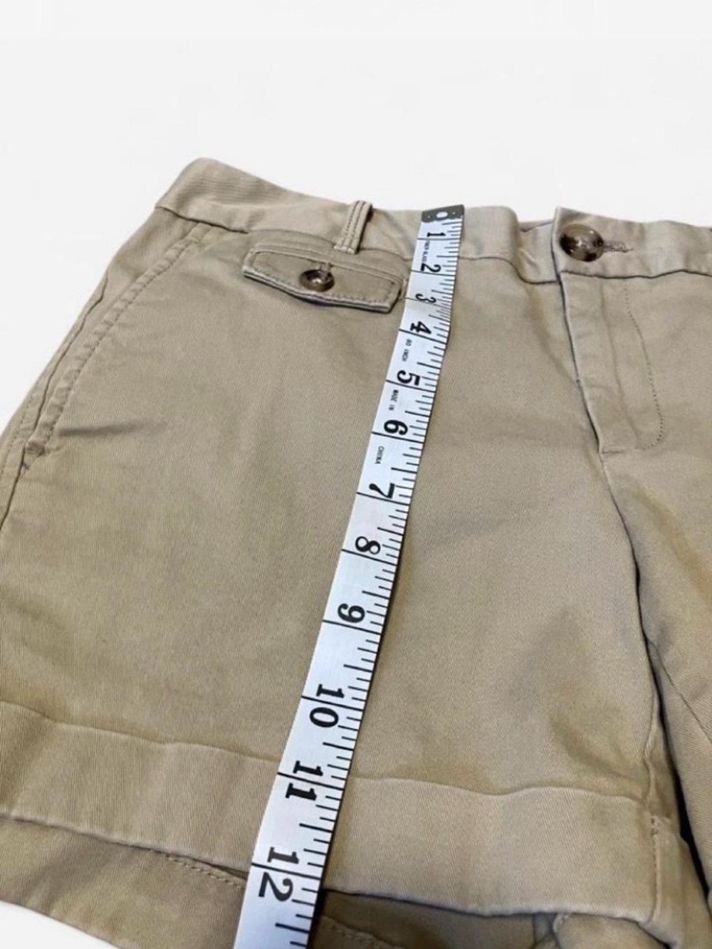 Banana Republic Beige Roll-Cuff Chino Shorts Women’s Size 4 - Picture 4 of 7